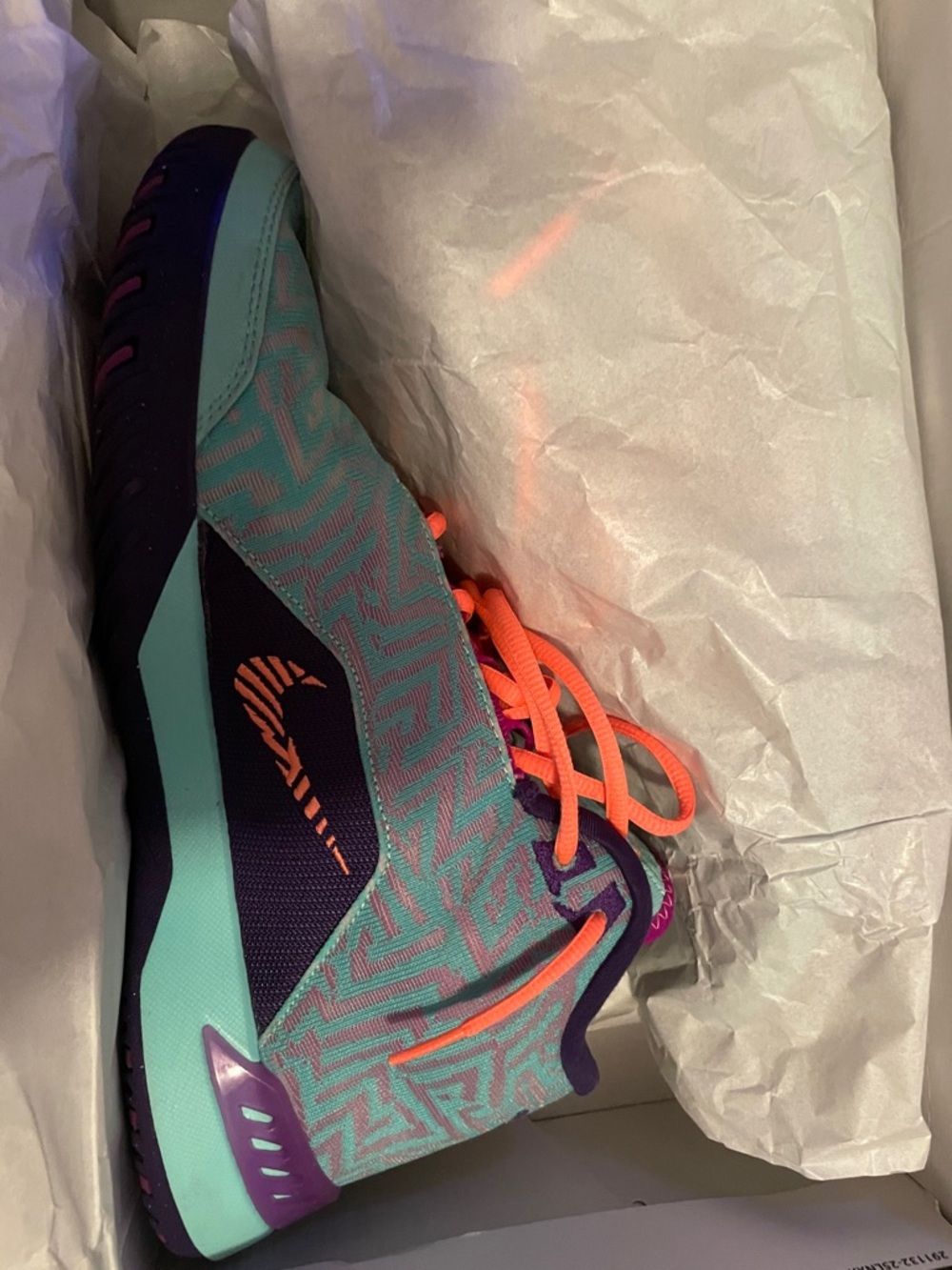 Nike Men's Teal Purple Orange Athletic Shoes